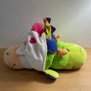 Flip a Zoo Imogen Dragon Flips to Persephone Unicorn Plush Reversible Toy Lg 20”